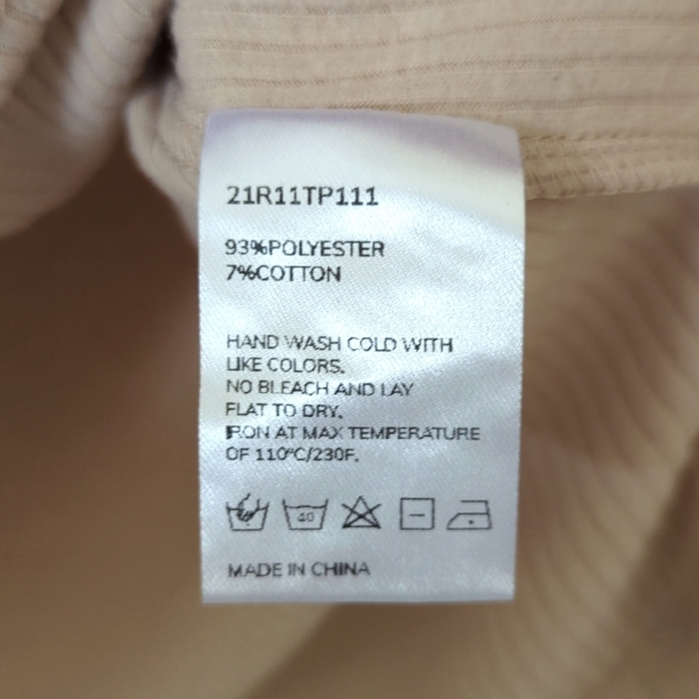 Nap Loungewear Ribbed Knit Bolero Square Neck Long Flared Sleeve Top Cream L — image 7 of 8
